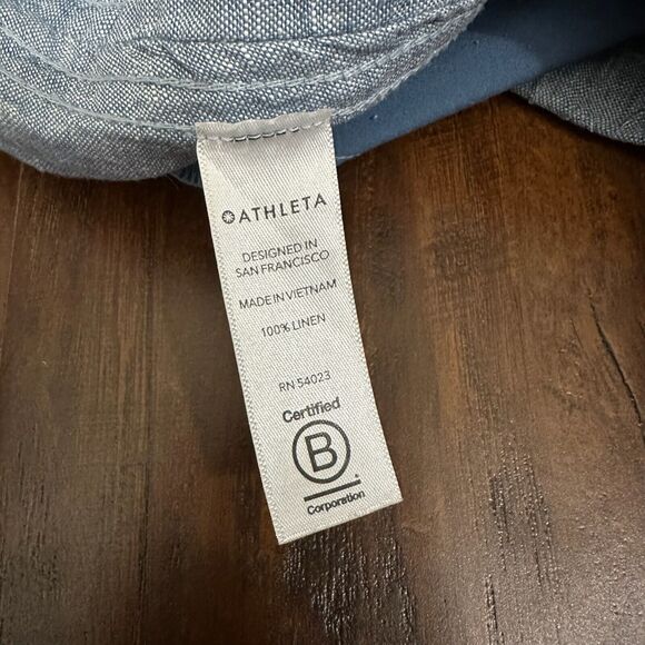 ATHLETA Cabo Linen Joggers Pants in Blue Resort Coastal - Picture 8 of 12